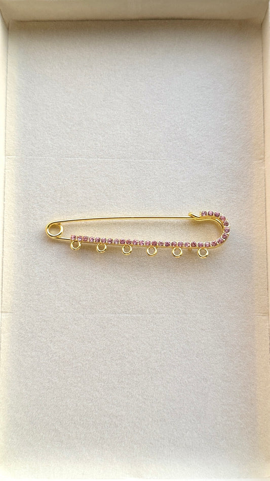 6 Charms Pin-Gold Pink